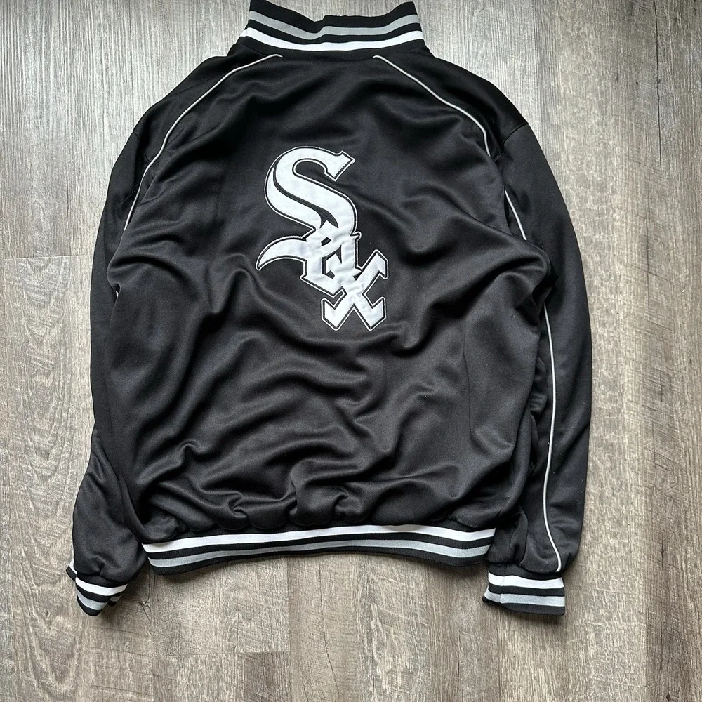 Chicago White Sox Genuine Merchandise Full Zip Big Logo With Trim Jacket Sz Xl/G
